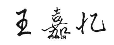 駱恆光王嘉憶行書個性簽名怎么寫