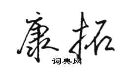 駱恆光康拓行書個性簽名怎么寫
