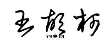 朱錫榮王胡柯草書個性簽名怎么寫