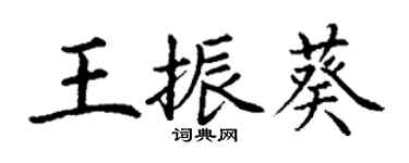 丁謙王振葵楷書個性簽名怎么寫