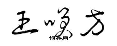 曾慶福王笑方草書個性簽名怎么寫