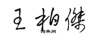 駱恆光王柏傑草書個性簽名怎么寫