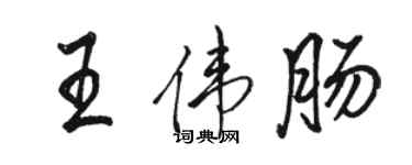 駱恆光王偉腸行書個性簽名怎么寫