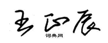 朱錫榮王正辰草書個性簽名怎么寫