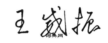 駱恆光王威振草書個性簽名怎么寫