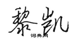 駱恆光黎凱行書個性簽名怎么寫