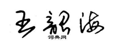 朱錫榮王韶海草書個性簽名怎么寫