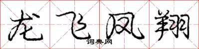 龐中華龍飛鳳翔行書怎么寫