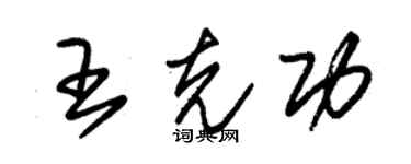 朱錫榮王克功草書個性簽名怎么寫