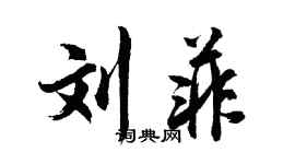 胡問遂劉菲行書個性簽名怎么寫