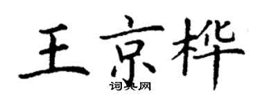 丁謙王京樺楷書個性簽名怎么寫