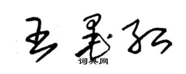 朱錫榮王墨紅草書個性簽名怎么寫