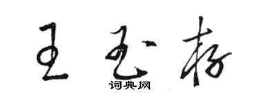 駱恆光王玉存草書個性簽名怎么寫