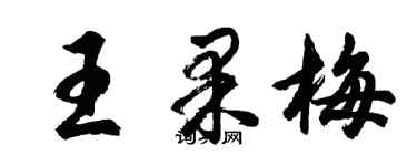 胡問遂王果梅行書個性簽名怎么寫