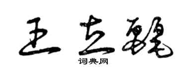 曾慶福王立麗草書個性簽名怎么寫