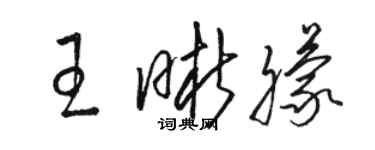 駱恆光王晰朦草書個性簽名怎么寫