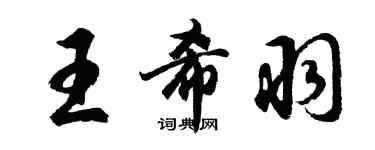 胡問遂王希羽行書個性簽名怎么寫