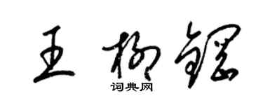 梁錦英王柳鋼草書個性簽名怎么寫
