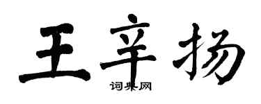 翁闓運王辛揚楷書個性簽名怎么寫