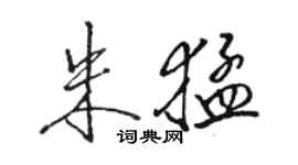 駱恆光朱猛行書個性簽名怎么寫