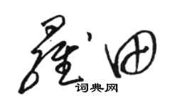 駱恆光羅田草書個性簽名怎么寫