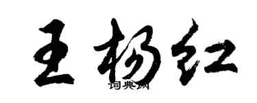 胡問遂王楊紅行書個性簽名怎么寫