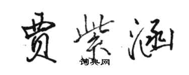 駱恆光賈紫涵行書個性簽名怎么寫