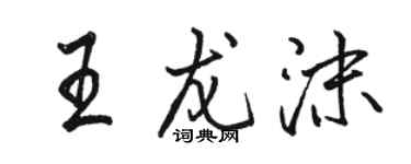 駱恆光王龍沫行書個性簽名怎么寫