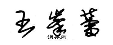 朱錫榮王峰蕾草書個性簽名怎么寫