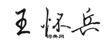 駱恆光王懷兵行書個性簽名怎么寫