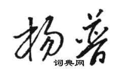 駱恆光楊普草書個性簽名怎么寫