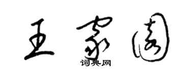 梁錦英王家園草書個性簽名怎么寫