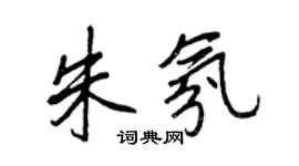 王正良朱氛行書個性簽名怎么寫