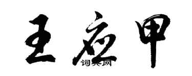 胡問遂王應甲行書個性簽名怎么寫