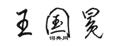 駱恆光王國冕行書個性簽名怎么寫