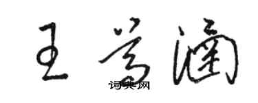 駱恆光王尊涵草書個性簽名怎么寫