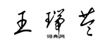 梁錦英王瑞苓草書個性簽名怎么寫