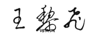 駱恆光王黎飛草書個性簽名怎么寫