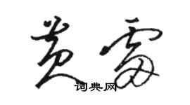 駱恆光黃雷草書個性簽名怎么寫