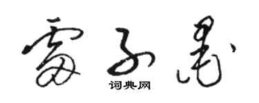 駱恆光雷子墨草書個性簽名怎么寫