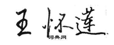 駱恆光王懷蓮行書個性簽名怎么寫