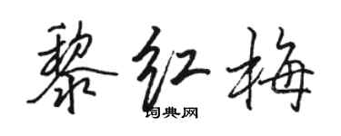 駱恆光黎紅梅行書個性簽名怎么寫