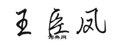 駱恆光王臣鳳行書個性簽名怎么寫