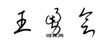梁錦英王勇會草書個性簽名怎么寫