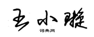 朱錫榮王小璇草書個性簽名怎么寫