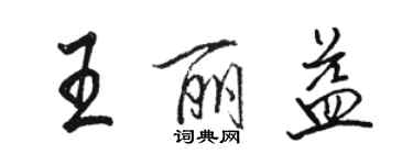 駱恆光王麗益行書個性簽名怎么寫