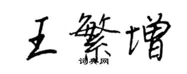 王正良王繁增行書個性簽名怎么寫