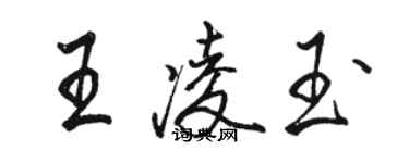 駱恆光王凌玉行書個性簽名怎么寫