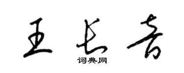 梁錦英王長音草書個性簽名怎么寫