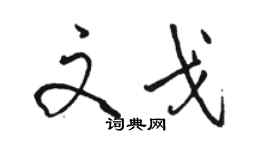 駱恆光文戈行書個性簽名怎么寫